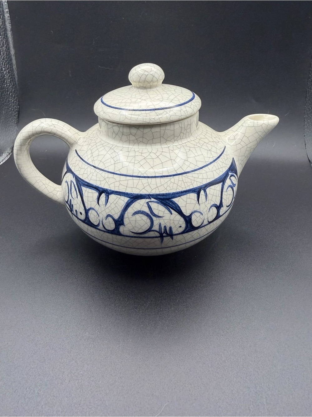 Small Dedham Pottery Teapot with Lid